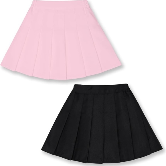 Girls 2-Piece Mini Flare Skirt, Skort High Waist Pleated Stretch Skirt Size 8 - Picture 1 of 5